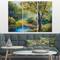 Designart - Summer Forest with Beautiful River - Landscape Art Print Canvas